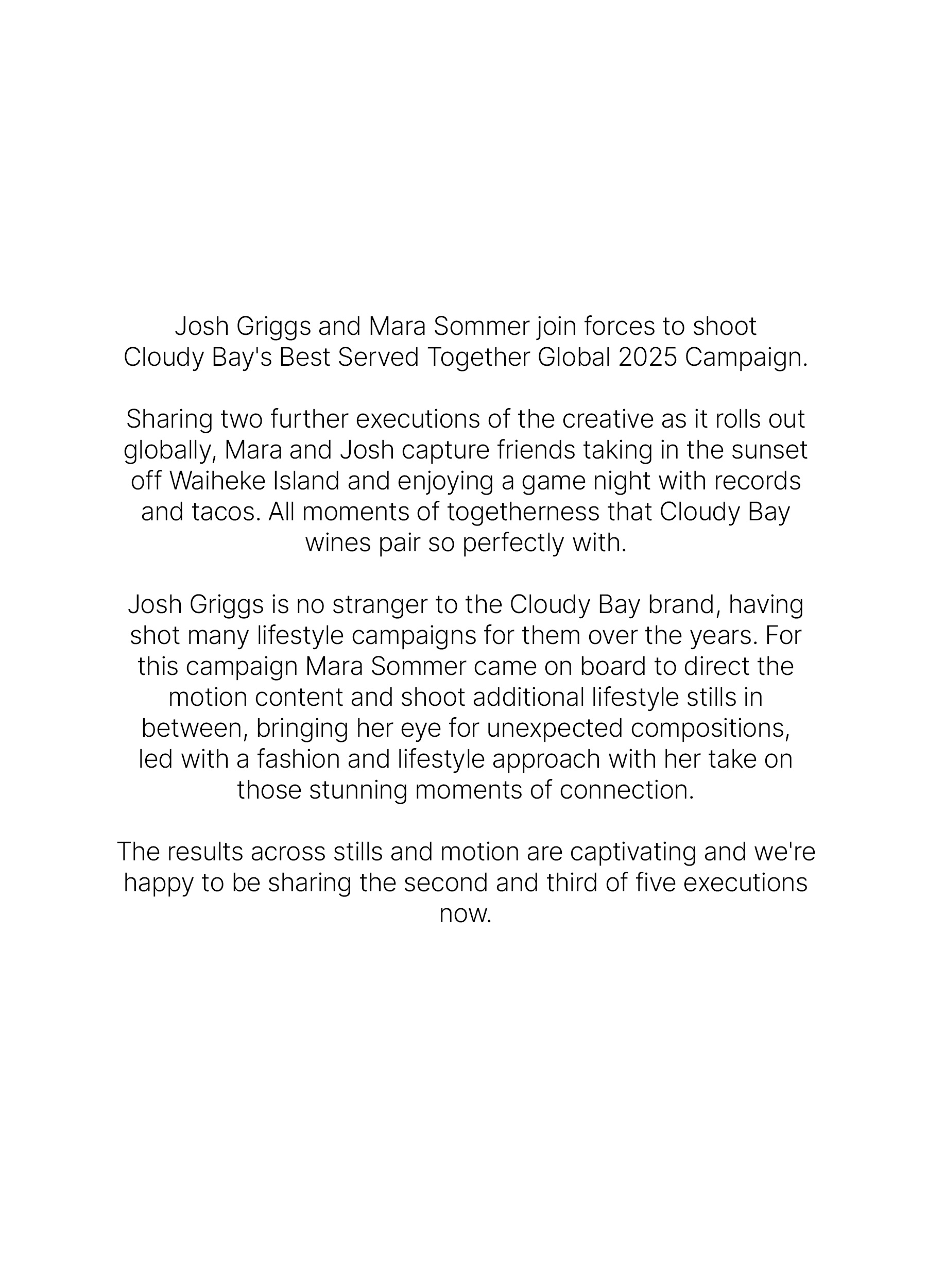 The Collective Force - Cloudy Bay Best Served Together