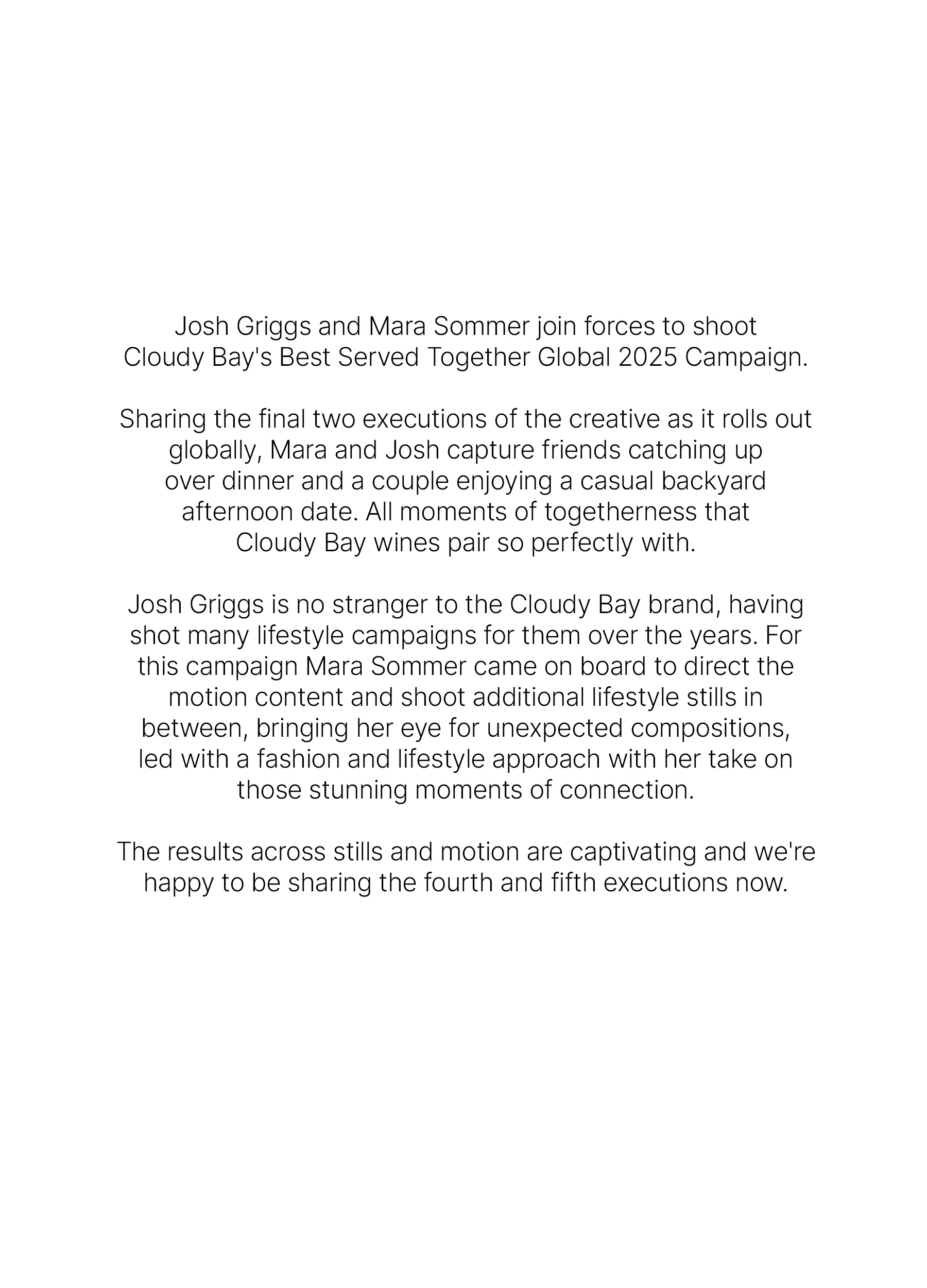 The Collective Force - Cloudy Bay Best Served Together